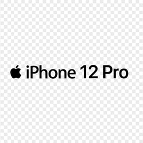 Black Apple iPhone 12 Pro Logo