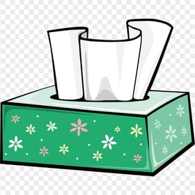 Cartoon Kleenex Facial Tissues Hygiene Paper Box