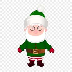 HD Cartoon Illustration Gnome Elf Green Suit PNG