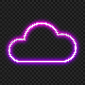 PNG Purple & Pink Neon Cloud Icon