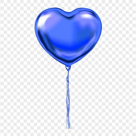HD Single Blue Heart Love Balloon PNG
