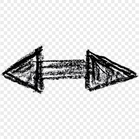 Black Chalk Sketch Arrow With Two Way Heads