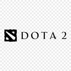 HD Dota 2 Logo Black Text With Symbol PNG