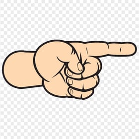 HD Right Cartoon Hand Finger Direction Arrow To Right PNG