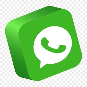 HD 3D WhatsApp Wa Square Button App Logo Icon PNG