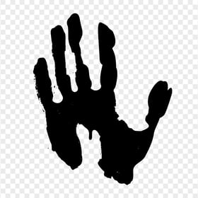 HD Black Hand Print Clipart Silhouette PNG