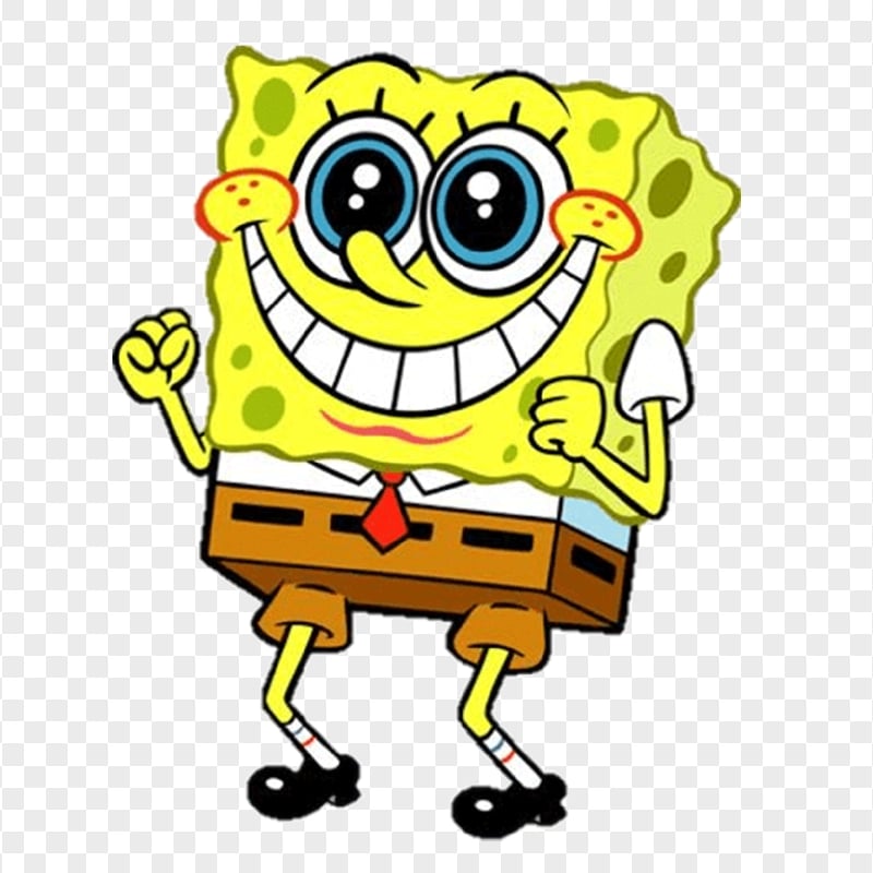 HD Standing Spongebob And Excited Character Transparent PNG