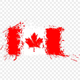 Canada Flag Colors Paint Splash PNG IMG