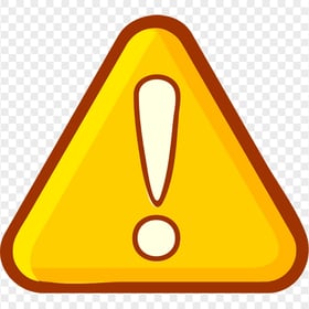 Alert Caution Warning Cartoon Triangle Icon
