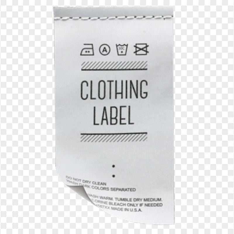 HD Washing Clothing Label PNG