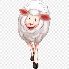 HD Cute Illustration Cartoon Walking Sheep PNG