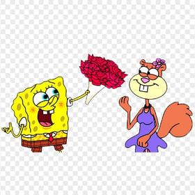 HD To Sandy Love Spongebob Illustration Transparent PNG