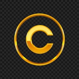 Gold Copyright Logo Icon HD PNG
