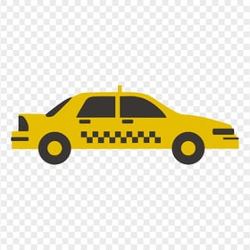 Vector Cartoon Side View Taxicab Icon PNG