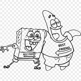 HD Spongebob Outline Patrick Best Friend Character Transparent PNG