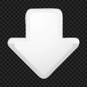 Down Arrow Downward Download White Button Icon PNG