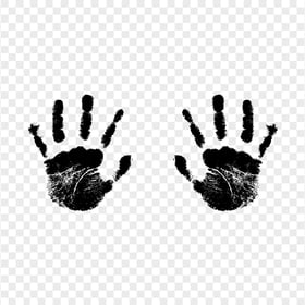 HD Black Two Realistic Handprint PNG