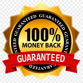 100% Money Back Guaranteed Badge Logo FREE PNG