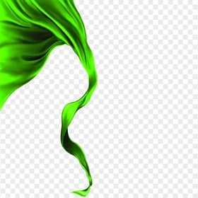 PNG Flying Textile Ribbon Green Silk