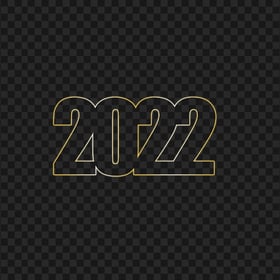 Outline Gold 2022 Text FREE PNG