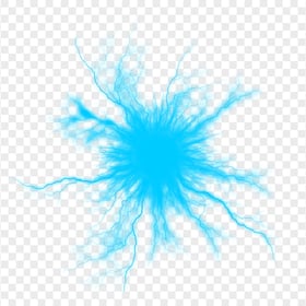 HD Blue Electricity Energy Ball Effect PNG