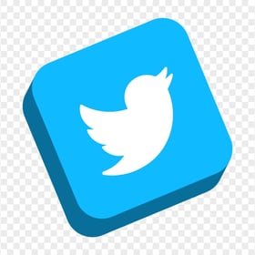 HD 3D Twitter Square Logo Icon PNG