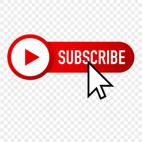 HD Youtube Subscribe Button With Mouse Cursor PNG