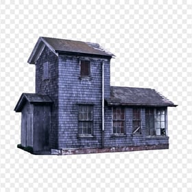 HD Old Abandoned Scary Horror Stone House PNG