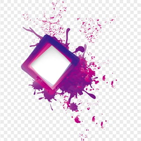 Purple Paint Splash Abstract HD PNG