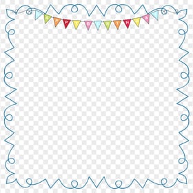 HD Happy Birthday In Pennant Banner Frame Design PNG