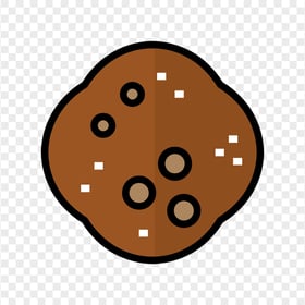 Brown Cookie Chip Icon HD Transparent Background