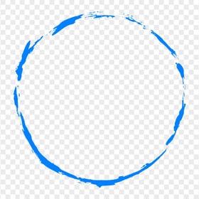 Grunge Circle Blue Frame Border Image PNG