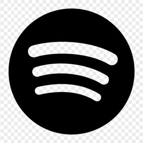 Spotify Black Logo Symbol Icon PNG Image