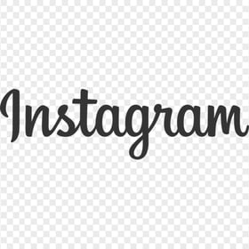 Black Instagram Word Text Logo