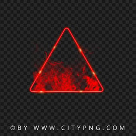 Neon Red Triangle With Smoke Image PNG