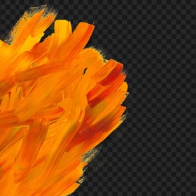 HD Orange Oil Painting Brush Texture PNG