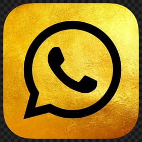 HD Luxury Gold & Black Whatsapp Wa Official Logo Icon PNG