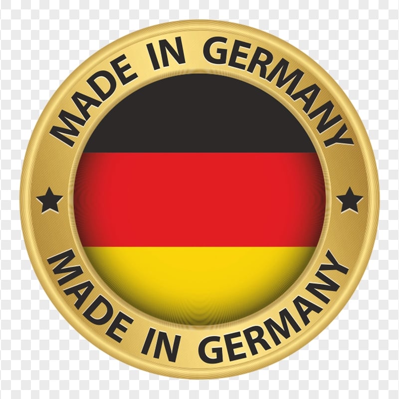 FREE Gold Round Made In Germany Sign Label PNG