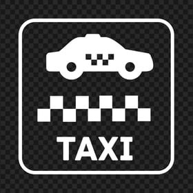 White Sign Logo Taxi Zone Icon