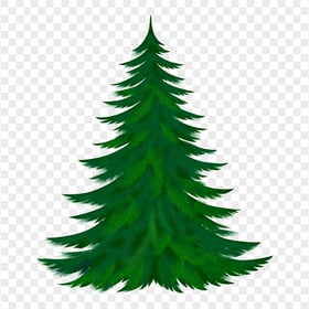 HD Realistic Green Pine Tree Transparent Background