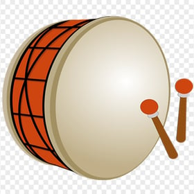 Cartoon Ramadan Drum Icon Illustration