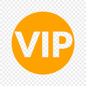 HD VIP Orange Circle Icon Transparent PNG