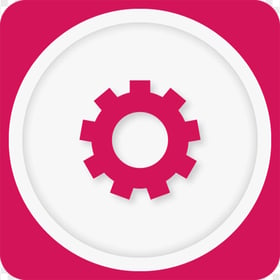 Square Pink & White Gear Settings App Icon