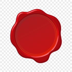 HD Blank Red Round Wax Seal Stamp PNG