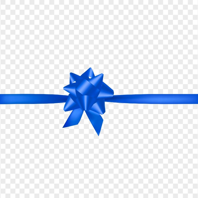 Blue Ribbon Bow Gifts Decoration Image PNG