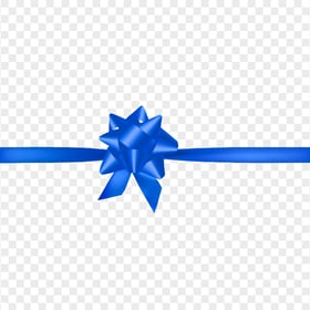 Blue Ribbon Bow Gifts Decoration Image PNG