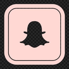 HD Snapchat Square Pink Outline App Logo Icon PNG Image