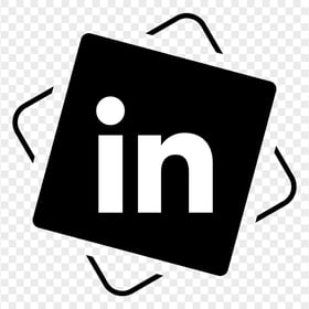 HD Black & White Linkedin IN Icon PNG