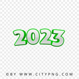 Download Green 3D 2023 Text Numbers PNG