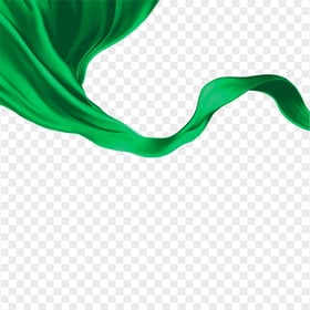 Fabric Textile Green Ribbon Silk PNG Image